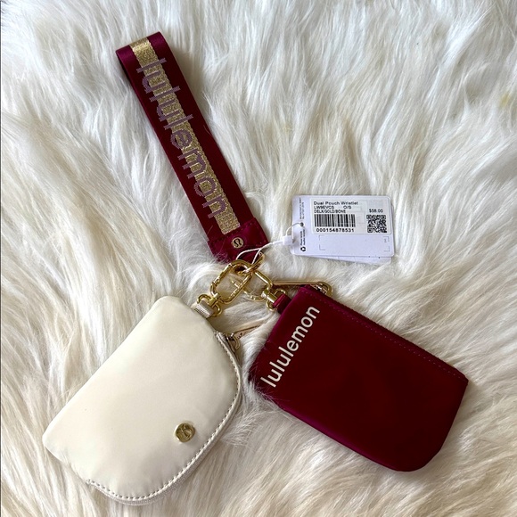 lululemon athletica Accessories - Lululemon Dual Pouch Wristlet DELX/GOLD/BONE